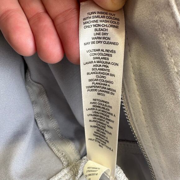 WHBM Light Gray Full Zip Blazer Jacket Womens Size 14 Business Casual Feminine - Picture 14 of 16